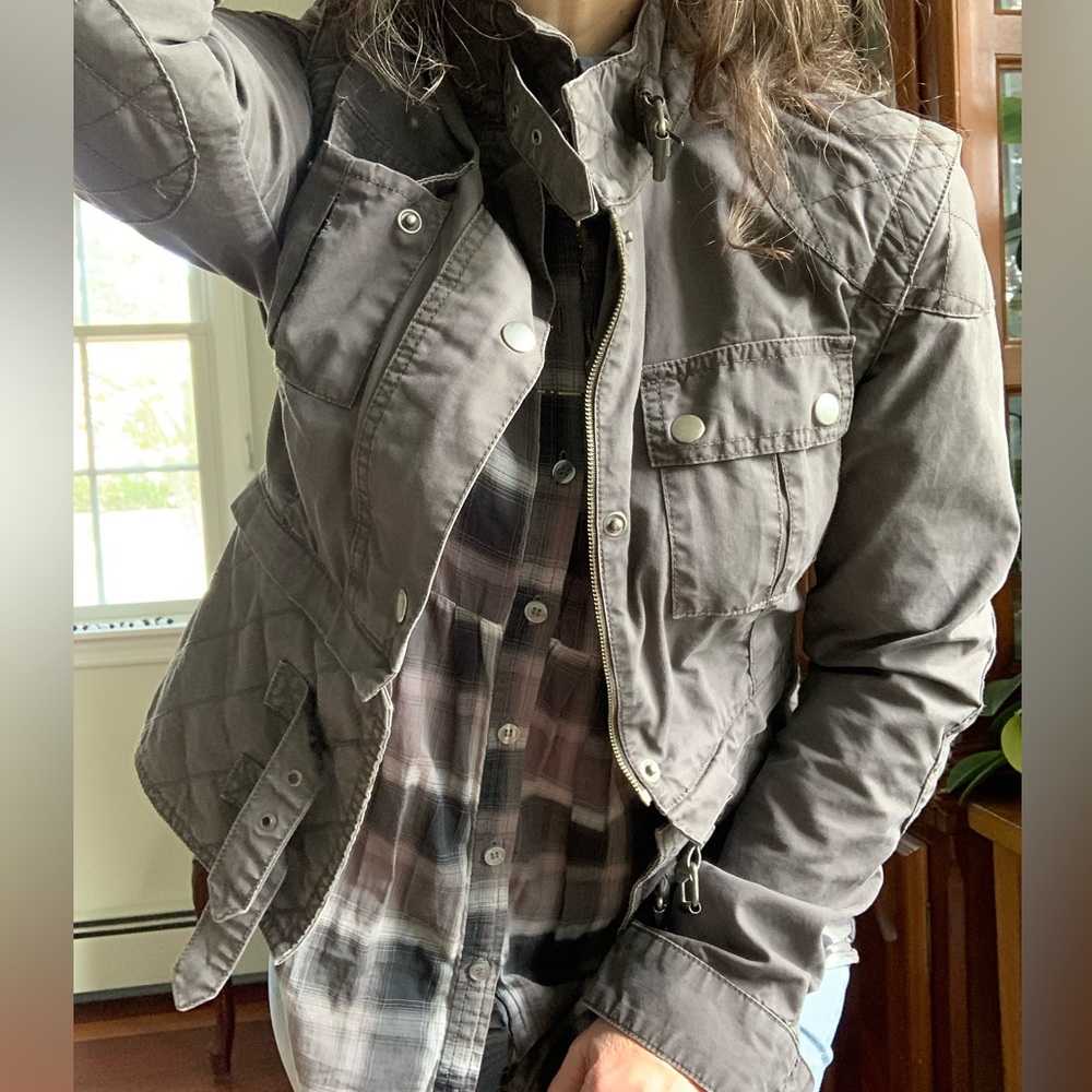 Quilted Moto Biker London Jean Light Jacket